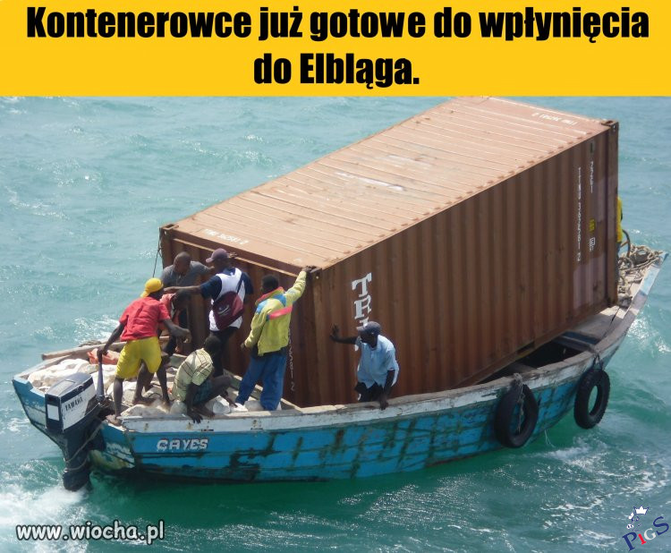 Kontenerowce już gotowe do Elbląga