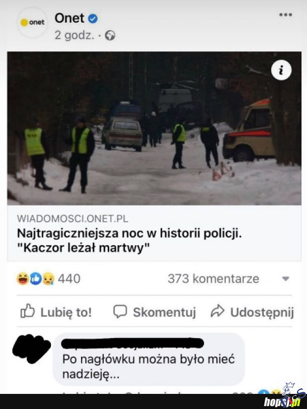 Po nagłówku można było mieć nadzieję