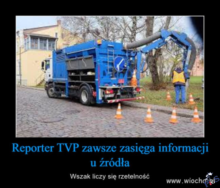 Reporter TVP podłączony do źródła