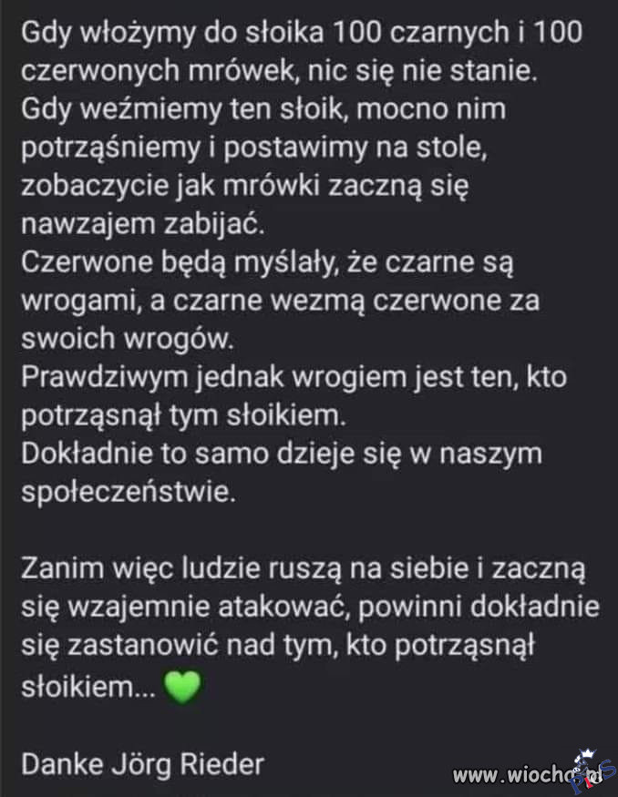 Metafora dzielenia ludzi na anty-LGBT, szczepionkowców, antyszczepionkowców itp.
