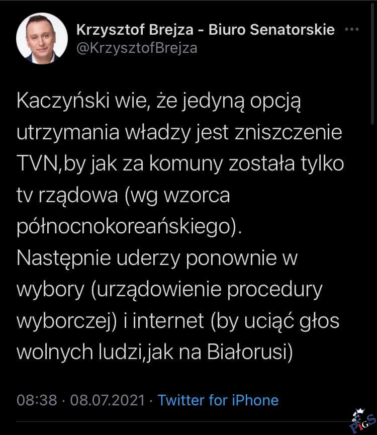 Brejza o wyciszaniu TVNu