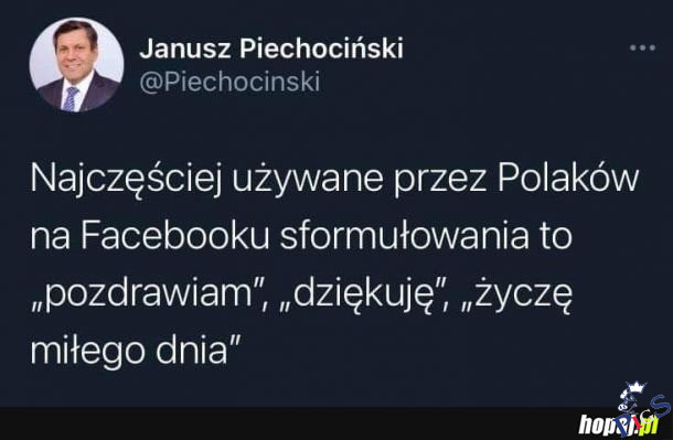 Janusz Piechociński o FB