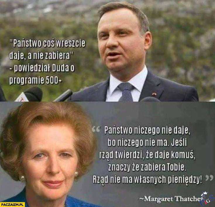 Państwo coś daje