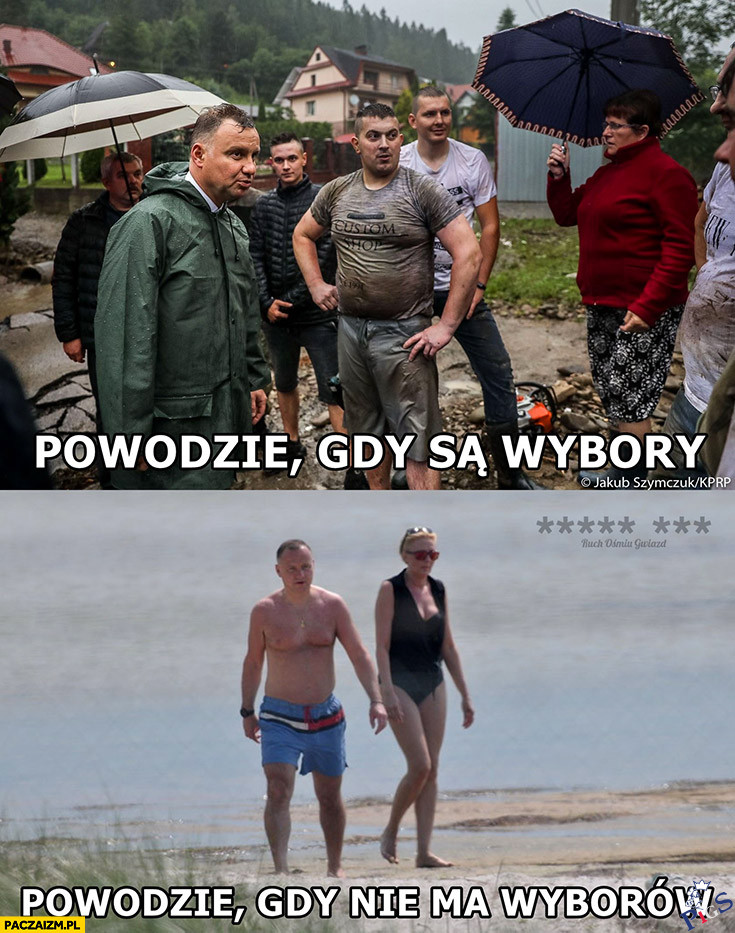 Powodzie, gdy są i nie ma wyborów