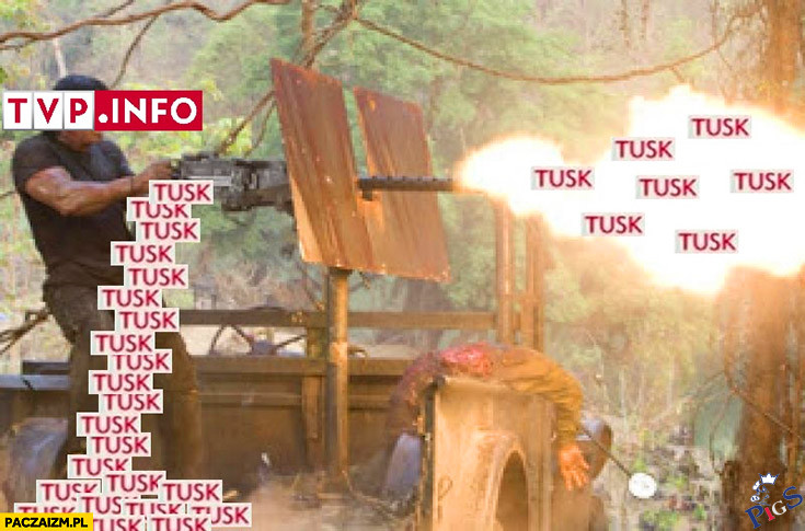 TVPiS jak Rambo strzela Tuskiem