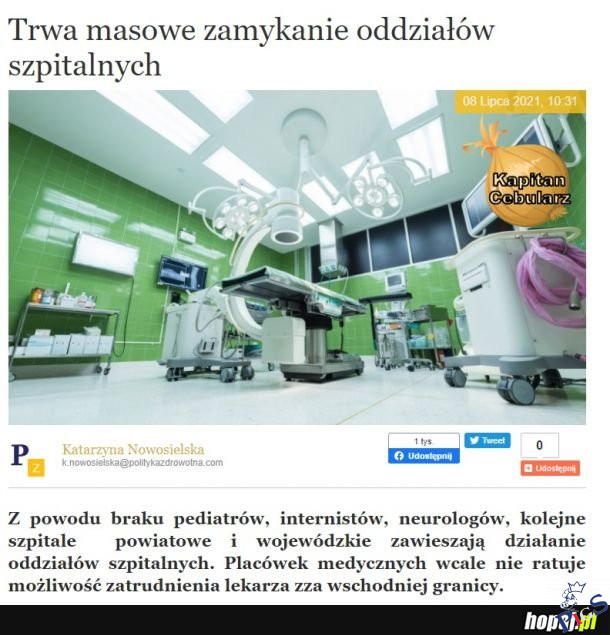 Trwa masowe zamykanie oddziałów szpitalnych