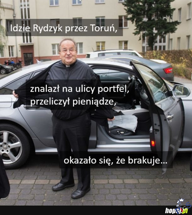 Idzie Rydzyk przez Toruń