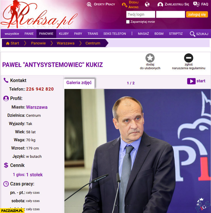 Paweł antysystemowiec na Roksie