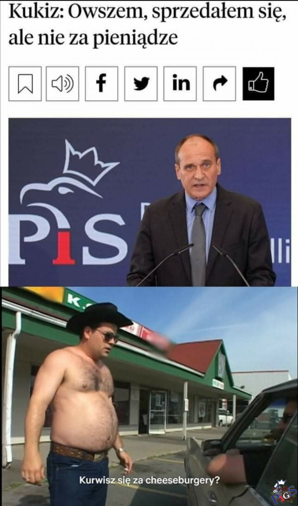 Sprzedał się, ale nie za pieniądze