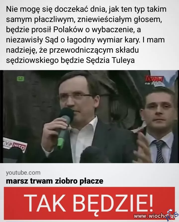 Piszczał tak, jakby miał jaja w imadle