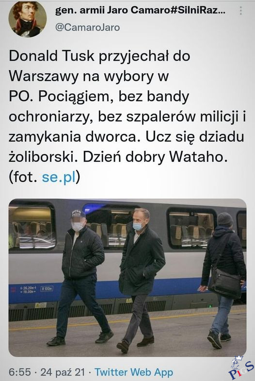 Bez armii ochroniarzy Kaczyński nie trafiłby na dworzec, nie mówiąc o kupnie biletu…