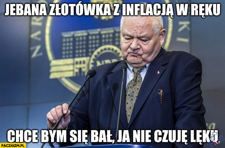 Bebana złotówka z inflacją w ręku