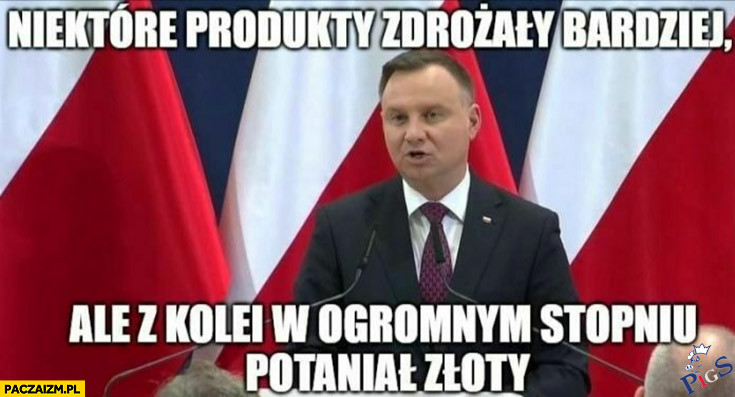 Plus jest taki, że potaniał złoty