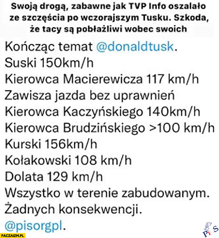 Tusk nie uplasował się nawet na czele tabeli