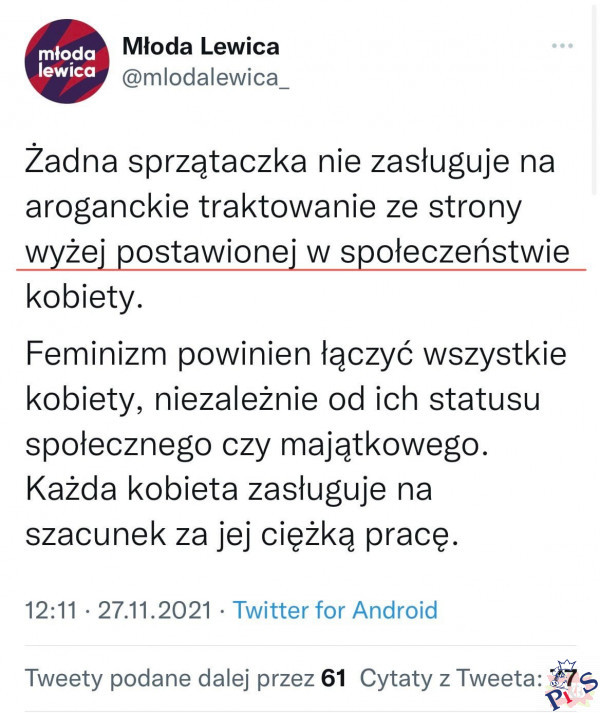 Wyżej postawionej