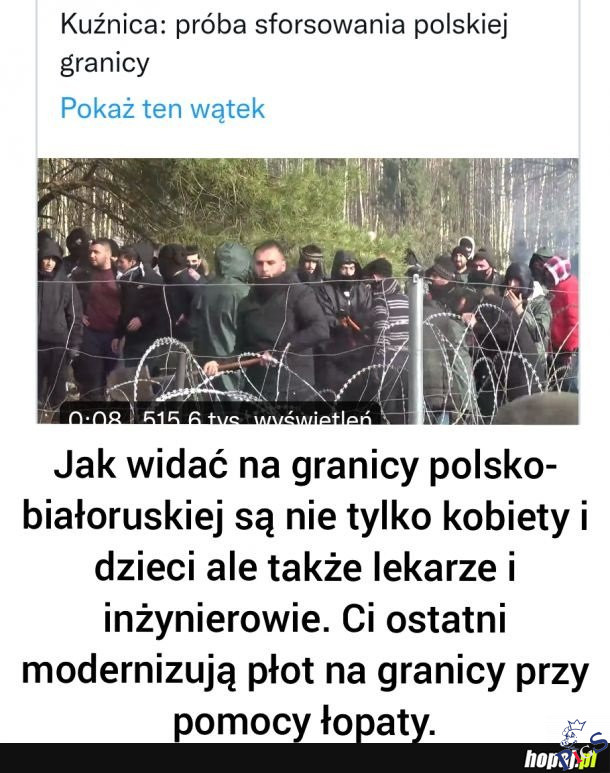 Zmarznięci imigranci idą do Europy po ciepły socjal