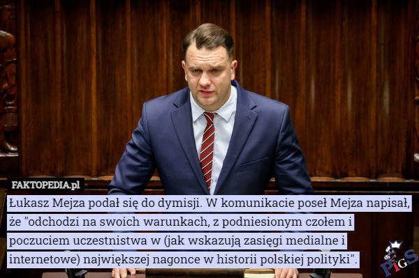 Łukasz Mejza poddał się do dymisji