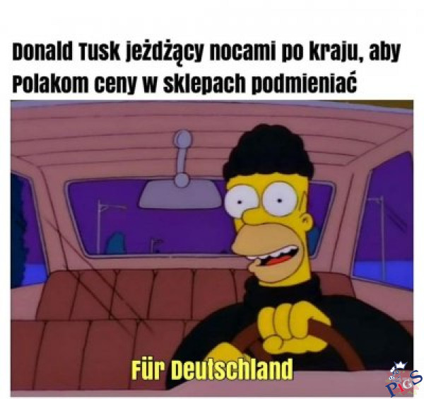 Donald Tusk jeżdżący nocami po kraju