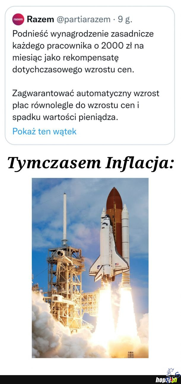 Pan Adrian chyba nie potrafi wygooglować hasła spirala cenowo-płacowa