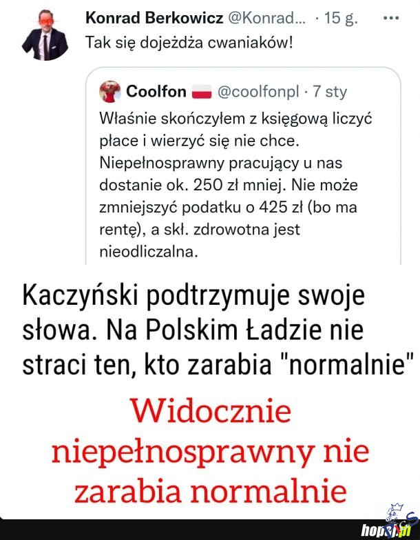 Według Kaczyńskiego jest nienormalny