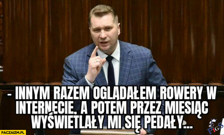 Może co innego Googlował, że mi te pedały wychodziły?