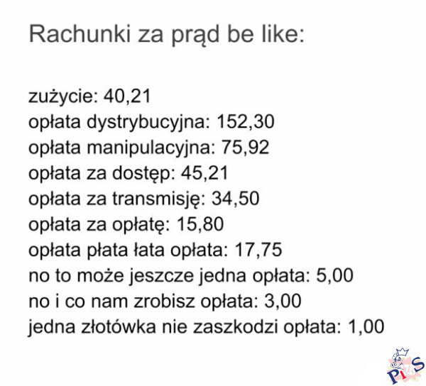 Rachunki za prąd be like that