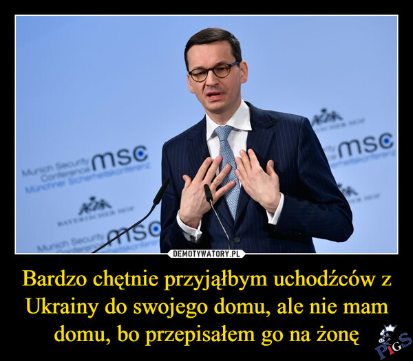 Bardzo chętnie przyjąłbym uchodźców
