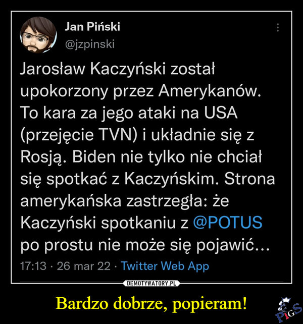 Biden upokorzył Kaczyńskiego