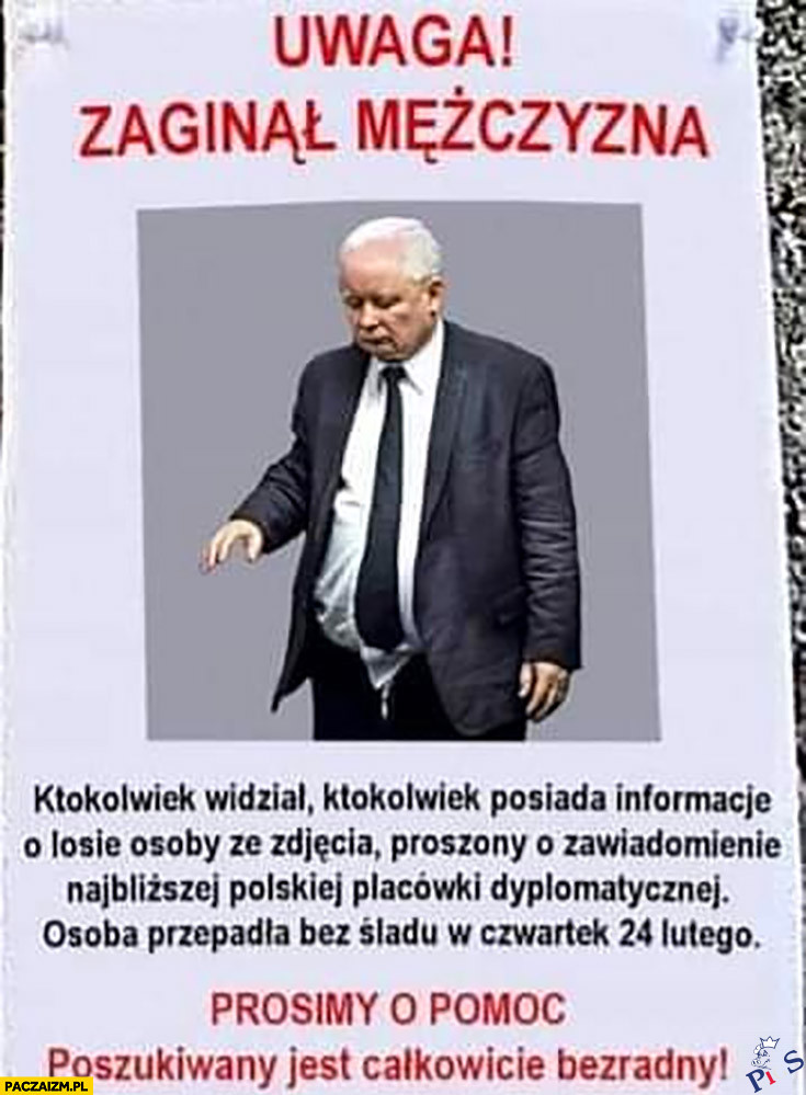 Zaginął mężczyzna, jest całkowicie bezradny