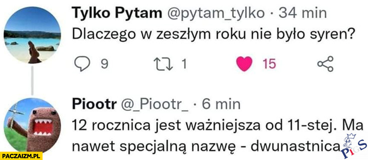 Dlaczego w zeszłym roku nie byo syren?
