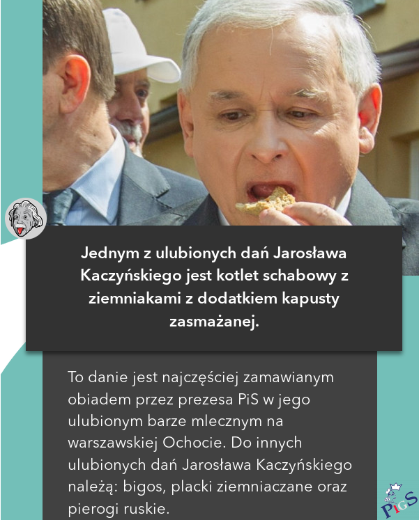 Jednym z ulubionych dań Jarosława Kaczyńskiego są pierogi ruskie!