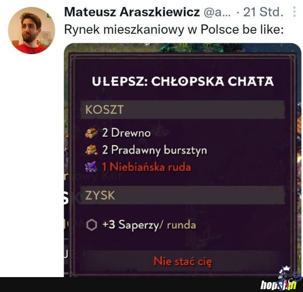 Rynek mieszkaniowy w Polsce be like