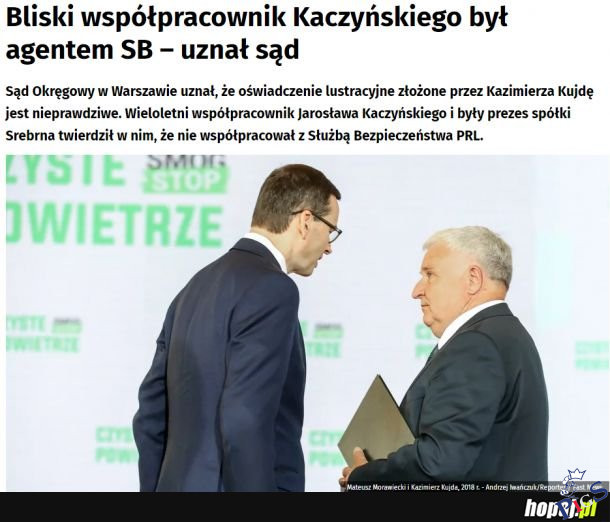 Kolejny człowiek PiSu okazał się agentem SB