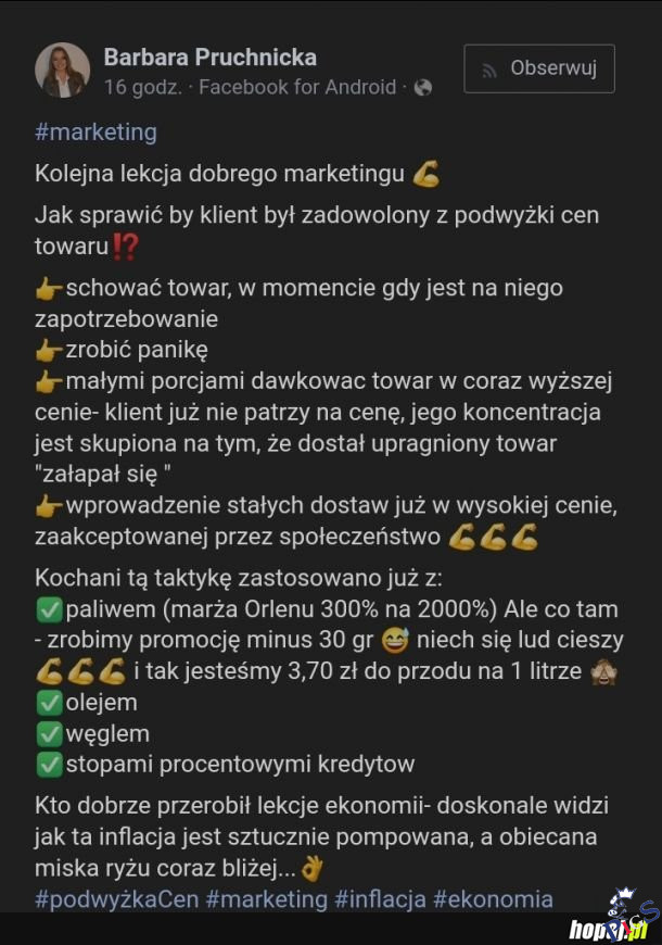 Kolejna lekcja ekonomii