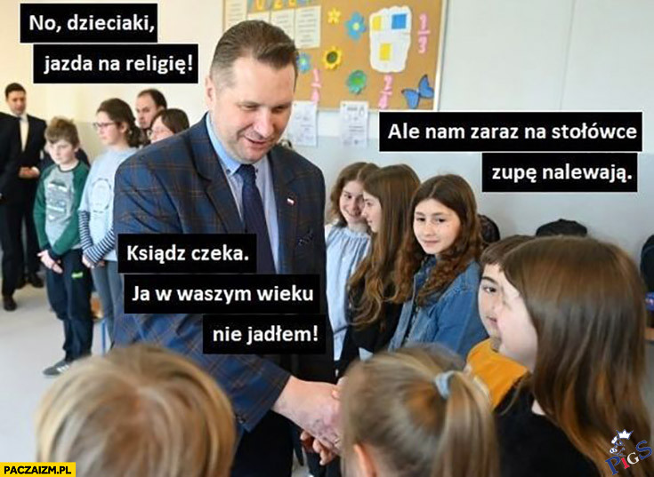 Ksiądz czeka. Za zupą i za du….