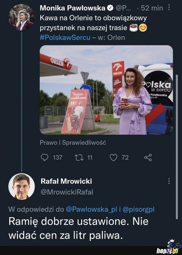 Monika Pawłowska na stacji Orlen