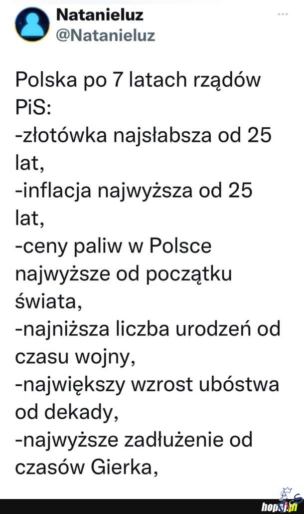 Polska po 7 latach rządów PiS