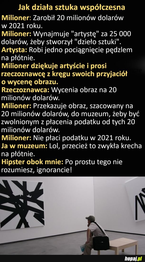 Jak działą optymaliza… przepraszam, sztuka współczesna