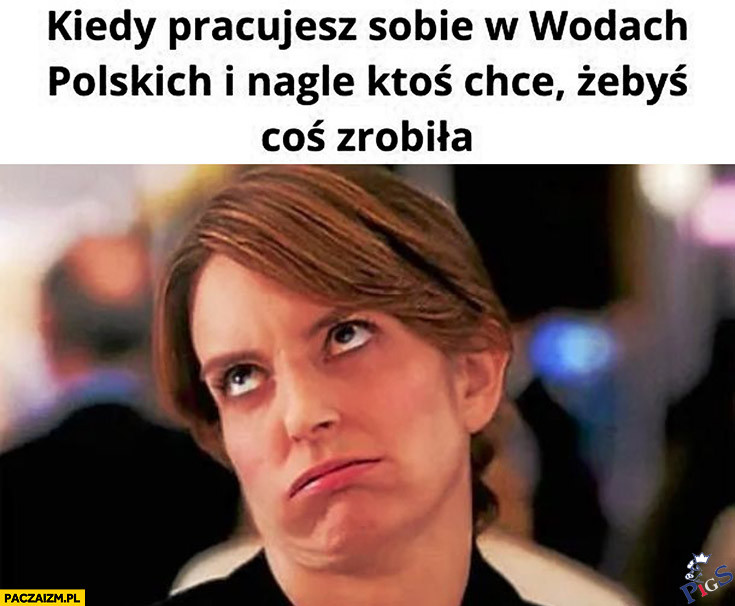 Kiedy pracujesz sobie w Wodach Polskich