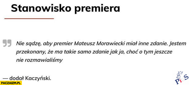 Stanowisko premiera