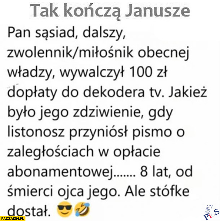 Tak kończą Janusze