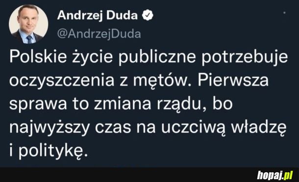 Zacznij od siebie i tych spod logo PiS panie Andrzeju