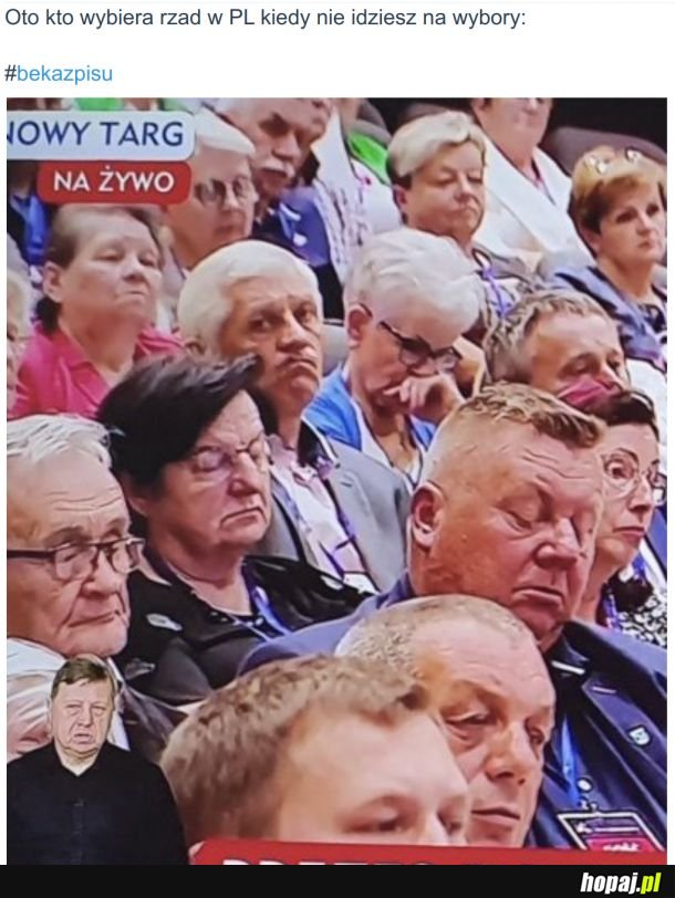 A w dodatku połowa jakby spała na tym wiecu