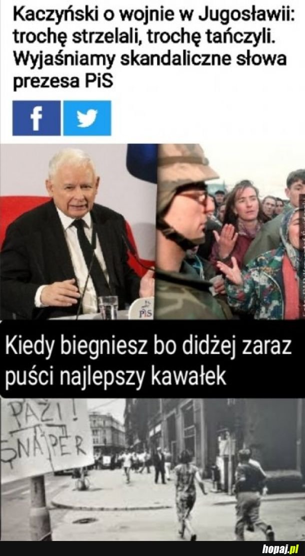 Kaczyński o wojnie w Jugosławii