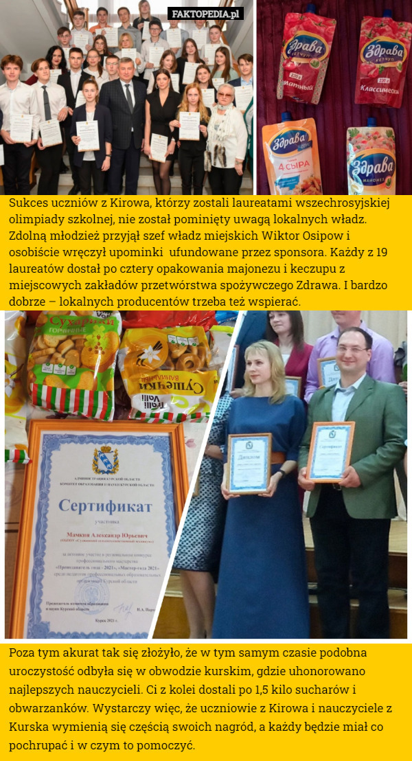 Lokalnych producentów trzeba wspierać