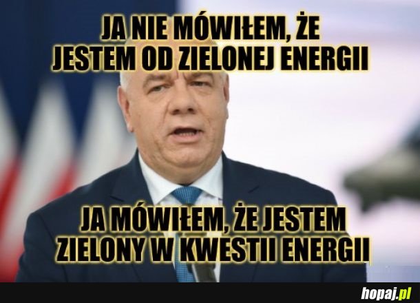 Minister od zielonej energii