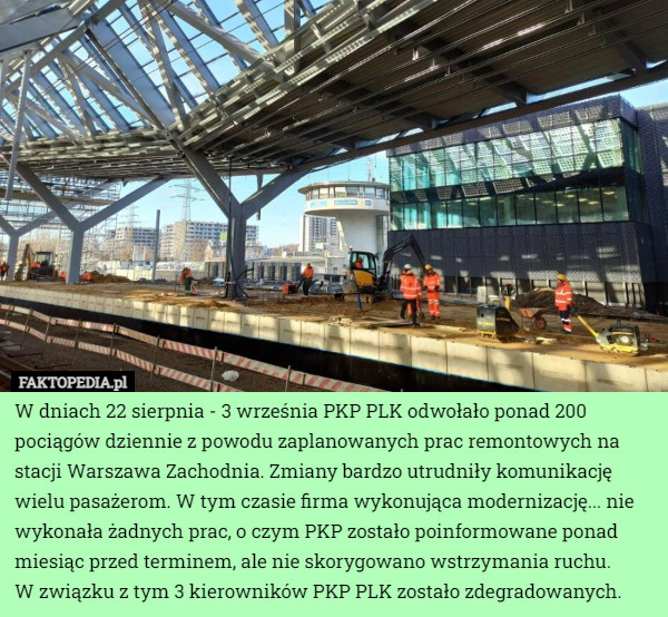 Może i pociagi nie jeździły ale za to i oni też nic nie robili