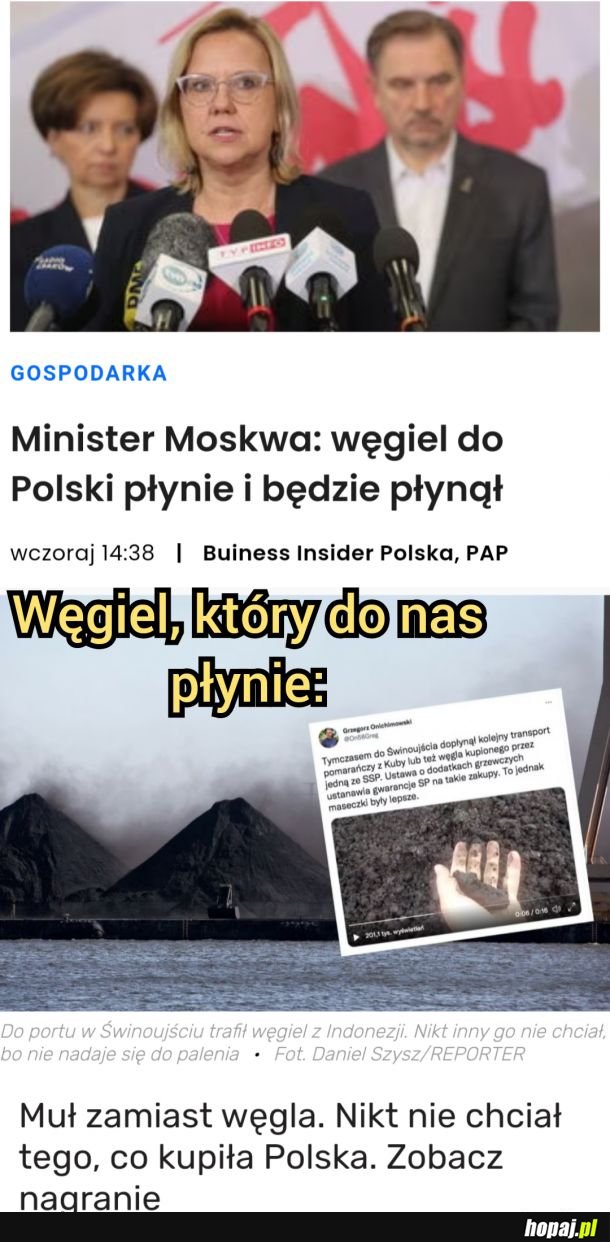 Węgiel, który do nas płynie