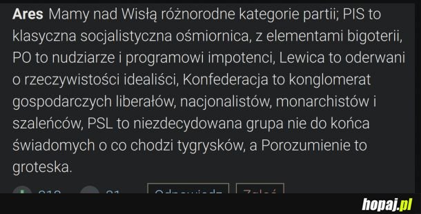 Podsumowanie polskich partii
