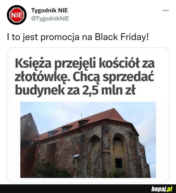 I to jest promocja na black friday